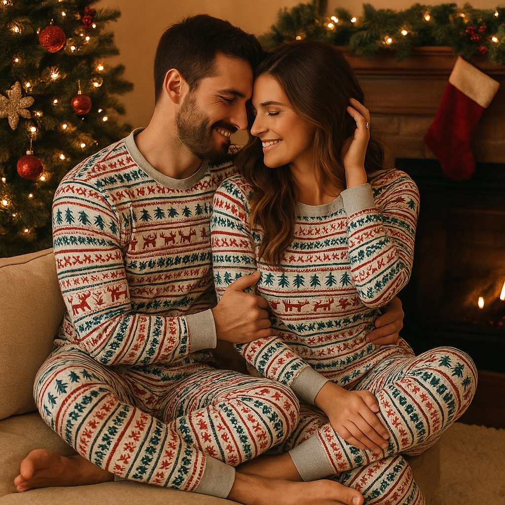 Pyjama Noel - Cocooning en Duo  royaumedebebeetmaman.com.com