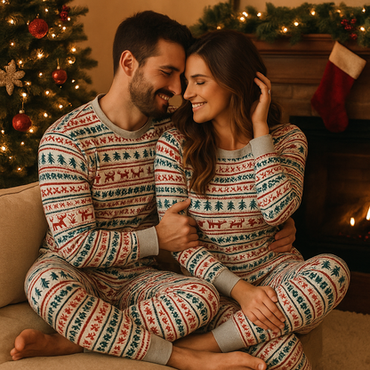 Pyjama Noel - Cocooning en Duo  royaumedebebeetmaman.com.com