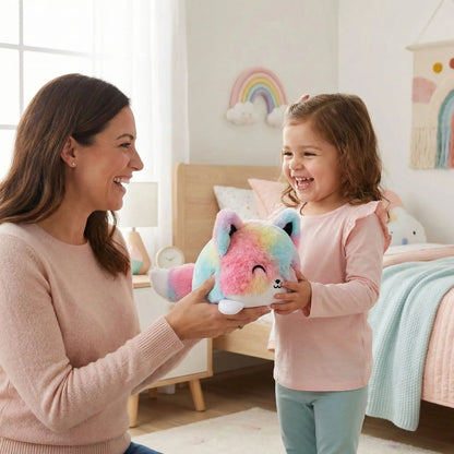 Peluche chat - Réversible Joyeux Et Grincheux