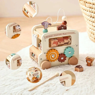 Cube d'activité bébé - Éveil Naturel  royaumedebebeetmaman.com.com