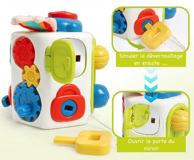 Cube D'activité Bébé - Montessori 9-en-1  royaumedebebeetmaman.com.com