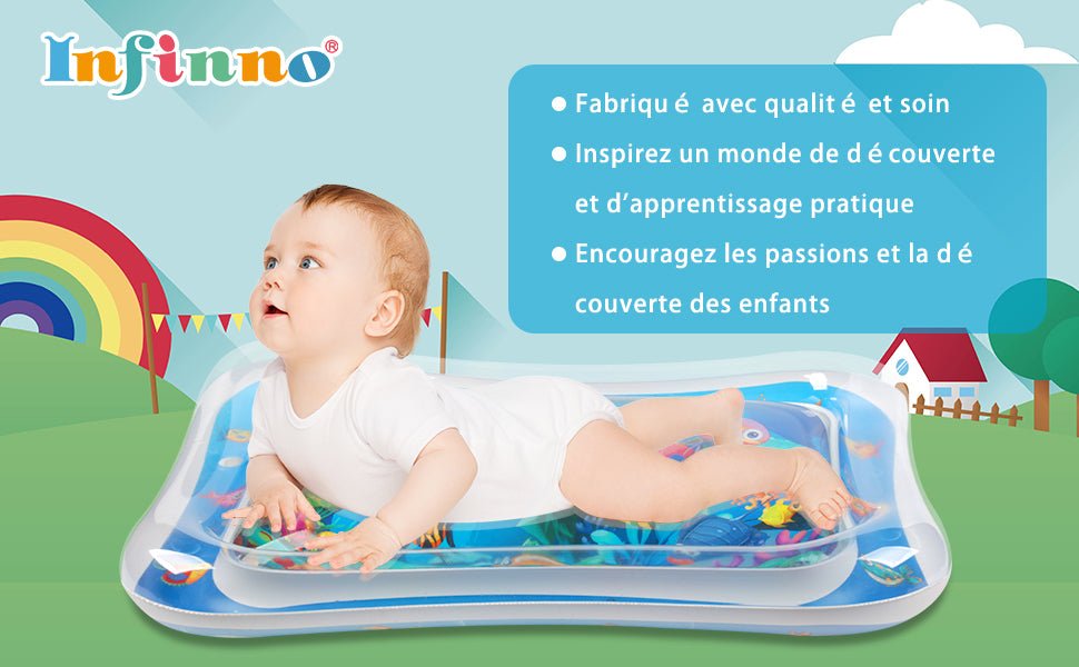 Le Tapis Aquatique Éducatif Miky™ .Tapis d'eau créatif pour bébé, coussin gonflable à pattes, tapis de jeu d'eau pour nourrissons et tout - petits, jouets éducatifs pour bébés - babymomsshop.com