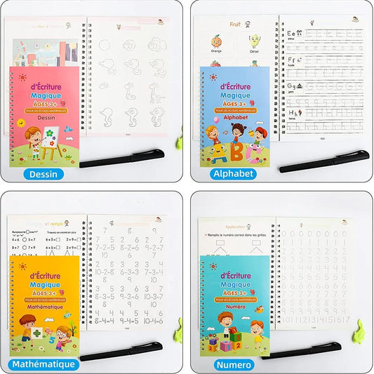 Cahier Magic — Cahier réutilisable pour apprentissage de l'écriture  royaumedebebeetmaman.com.com