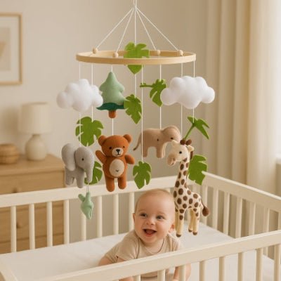 mobile bébé artisale de royaume de bebe et maman