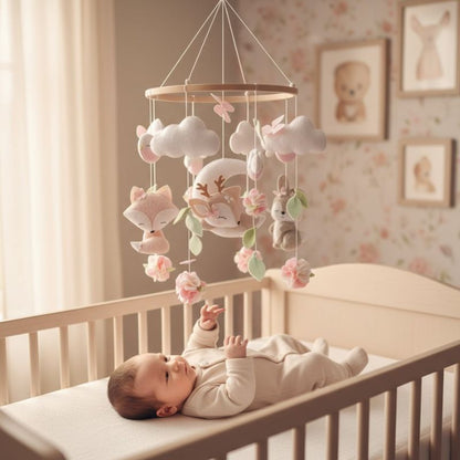 Mobile musical bébé - Berceuse Relaxante et Stimulation  royaumedebebeetmaman.com.com