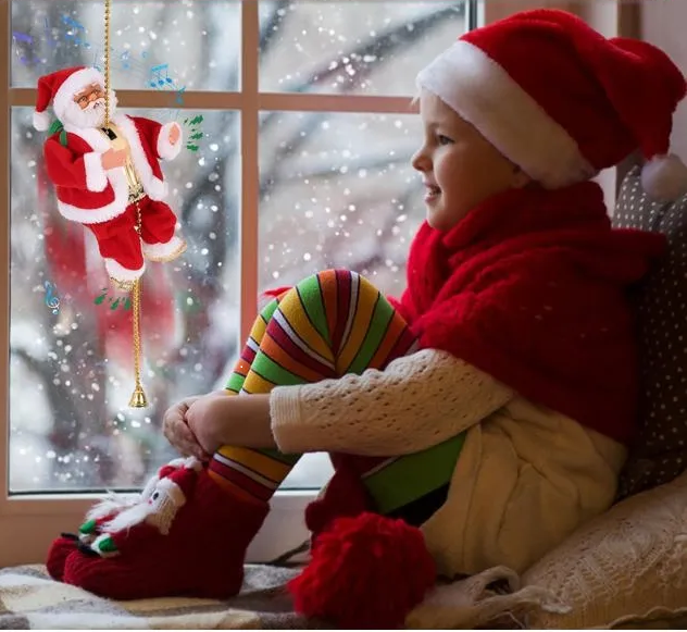 Père Noël Escalateur Musical | Magique  royaumedebebeetmaman.com.com