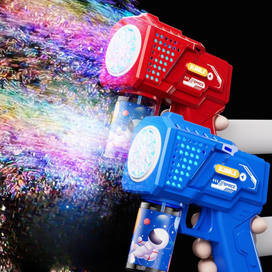 pistolet a bulle rouge et bleu