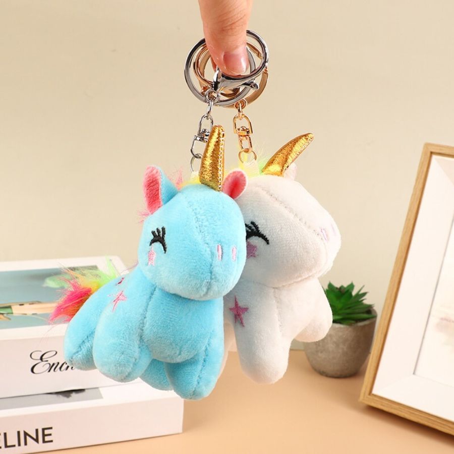 Porte Cle peluche licorne