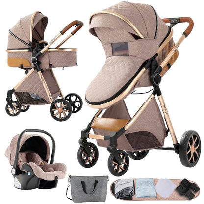 🚗👶 Poussette 3 en 1 Bébé Combinée Siège-Auto Nacelle  royaumedebebeetmaman.com.com