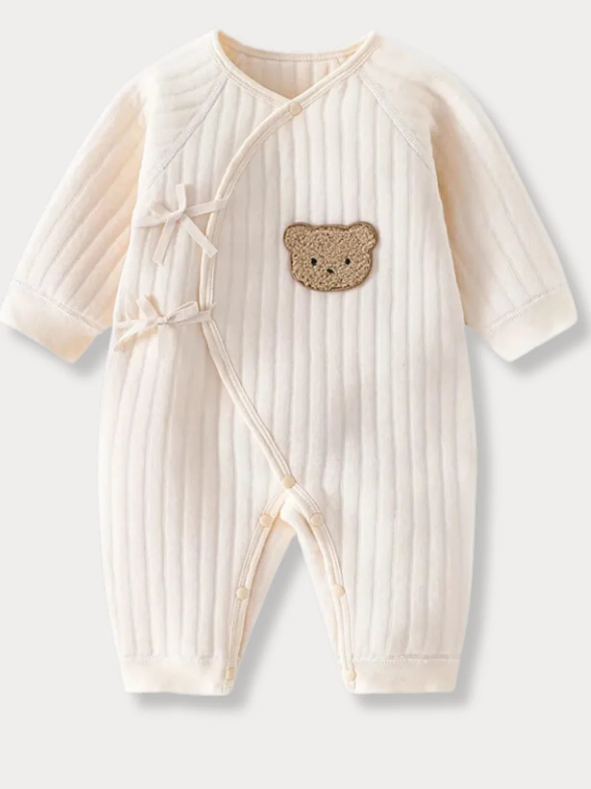 Barboteuse en Coton Côtelé Blanc | Douceur Bébé  royaumedebebeetmaman.com.com