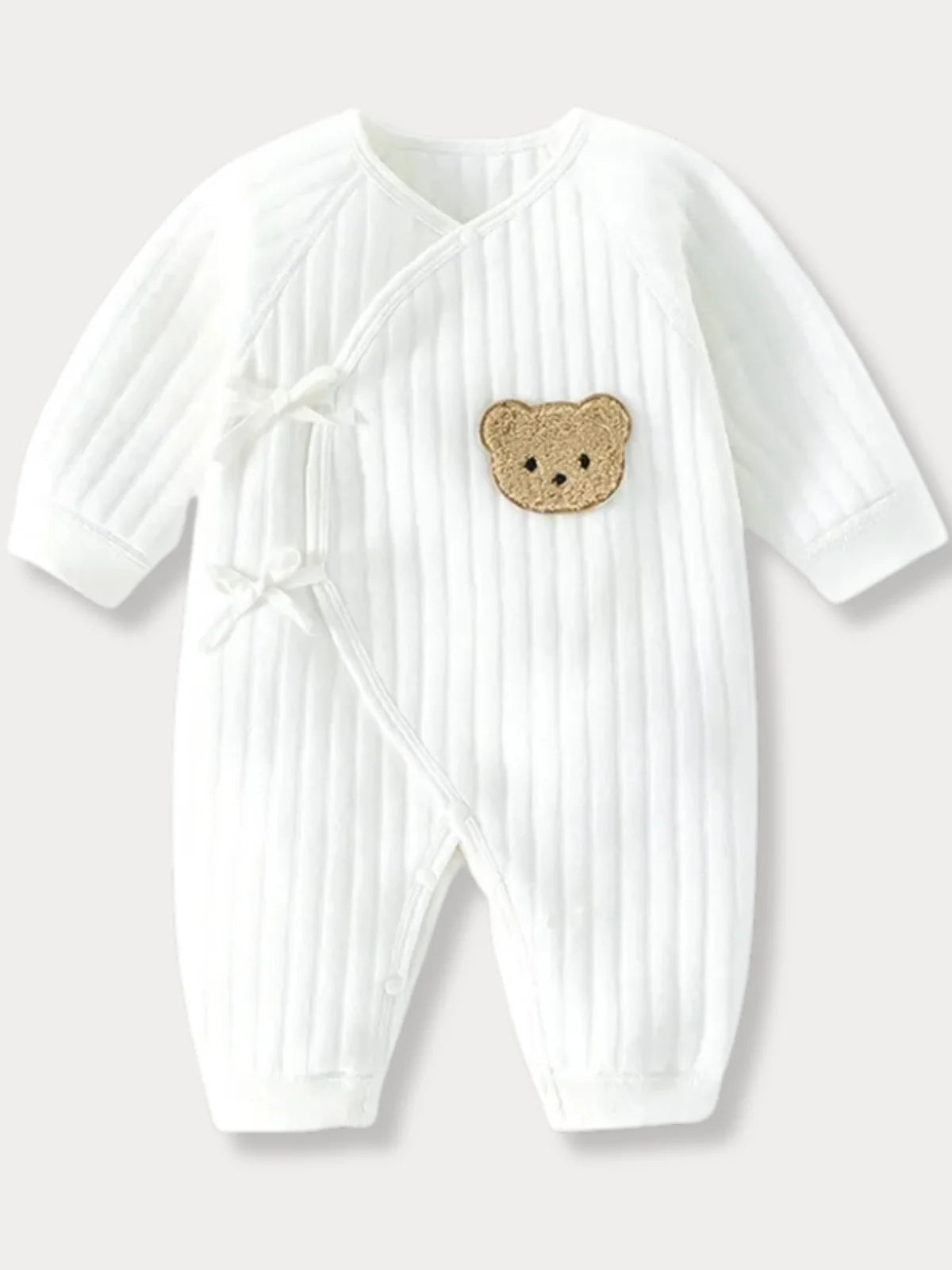 Barboteuse en Coton Côtelé Blanc | Douceur Bébé  royaumedebebeetmaman.com.com