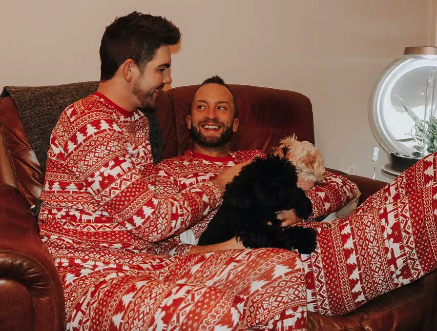Pyjama Noel - Rouge En Duo  royaumedebebeetmaman.com.com
