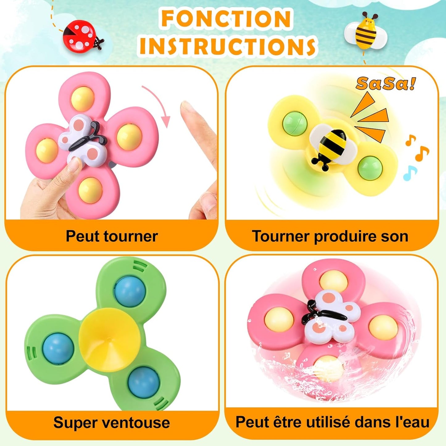 Jouet De Bain Bébé | Spinner-Bébé™