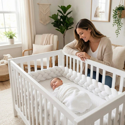 tour de lit tresse de royaume de bebe maman